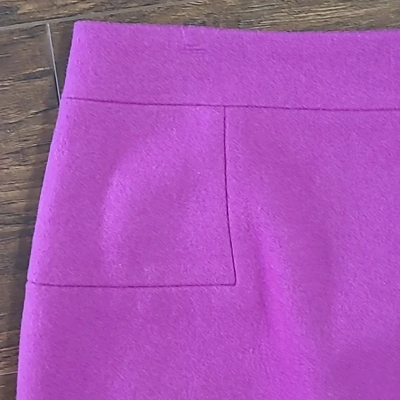 J. Crew Bright Pink Mini Skirt - Tailored A-Line Wool Size 6 - Picture 2 of 6